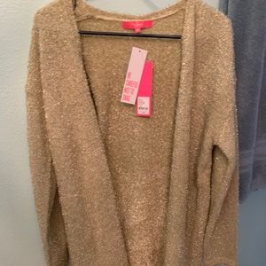 Lilly Pulitzer Gold Sparkly Cardigan